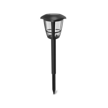 Aigostar - Set da 12 lampade solari a LED LED/0,06W/2V 33,8 cm 6500K 100 mAh IP44 nere