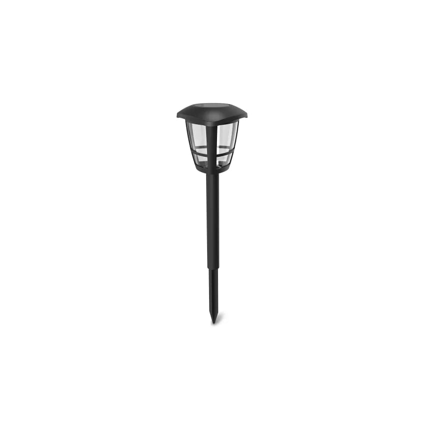 Aigostar - Set da 12 lampade solari a LED LED/0,06W/2V 33,8 cm 6500K 100 mAh IP44 nere