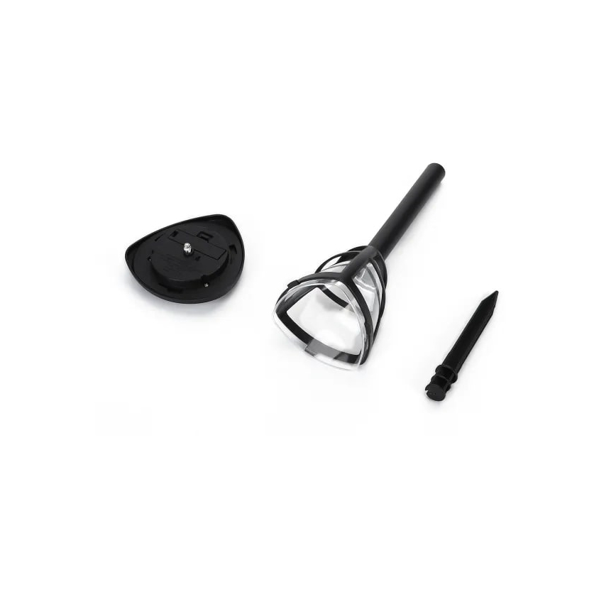 Aigostar - Set da 12 lampade solari a LED LED/0,06W/2V 33,8 cm 6500K 100 mAh IP44 nere