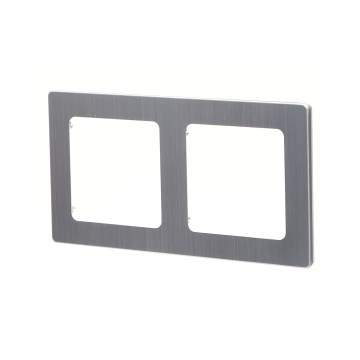 Aigostar - Cornice doppia in alluminio color argento