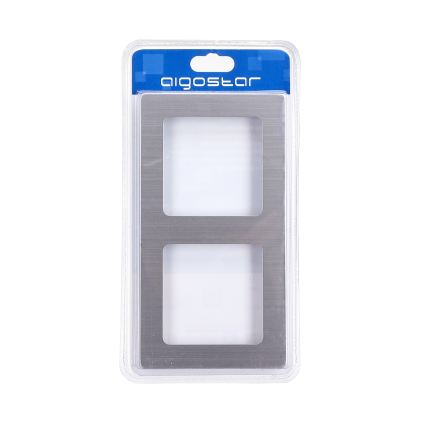 Aigostar - Cornice doppia in alluminio color argento