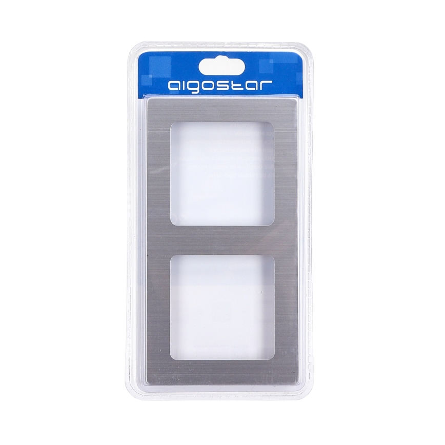 Aigostar - Cornice doppia in alluminio color argento