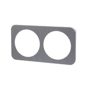 Aigostar - Cornice doppia in alluminio, finitura argento