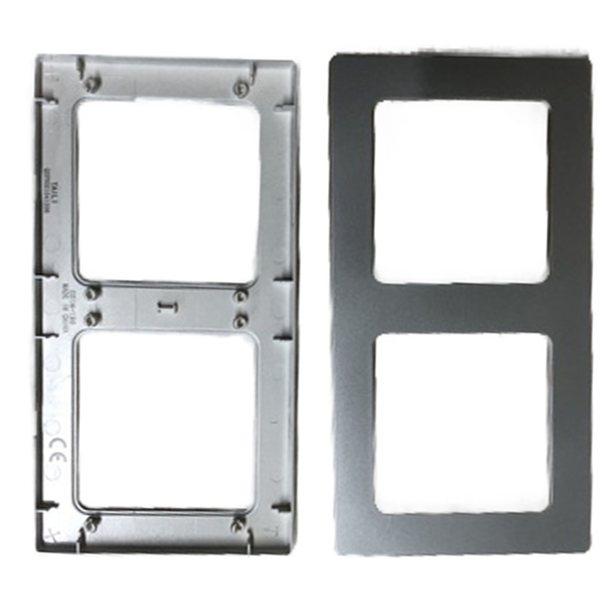 Aigostar - Cornice doppia in plastica, argento
