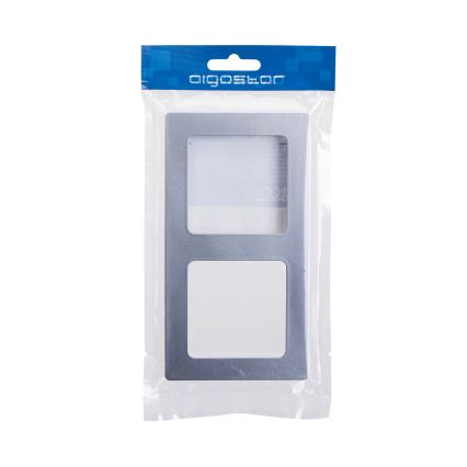 Aigostar - Cornice doppia in plastica, argento