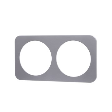 Aigostar - Cornice doppia in plastica, finitura argento