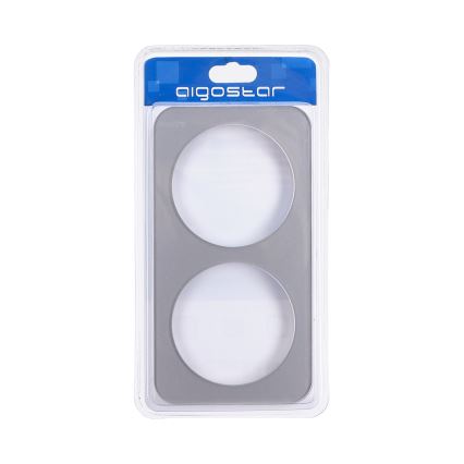 Aigostar - Cornice doppia in vetro, argento