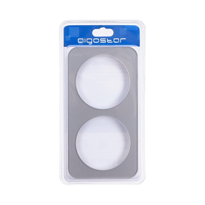 Aigostar - Cornice doppia in vetro, argento