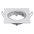 Aigostar - Cornice per faretto da incasso GU10 8,2x8,2 cm bianca