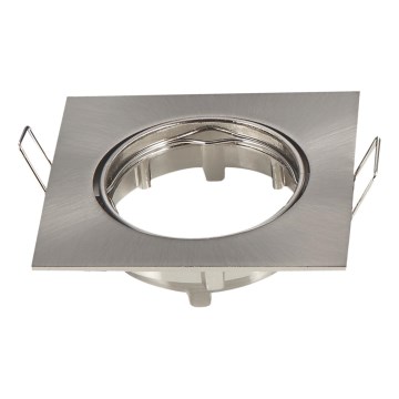 Aigostar - Cornice per faretto da incasso GU10 8,2x8,2 cm cromo opaco