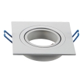Aigostar - Cornice per faretto da incasso GU10 9,1x9,1 cm bianca