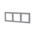 Aigostar - Cornice portafoto tripla in vetro, finitura argento