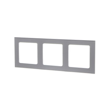Aigostar - Cornice portafoto tripla in vetro, finitura argento