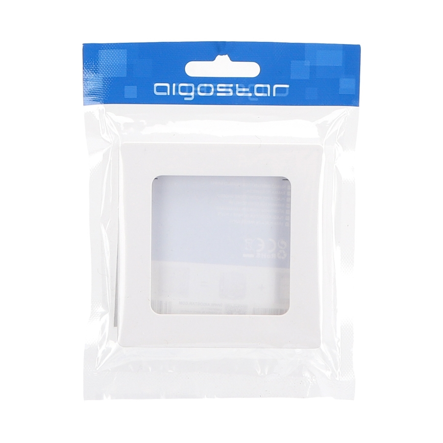 Aigostar - Cornice semplice in plastica bianca