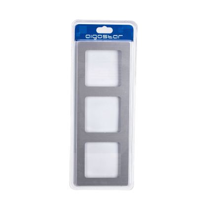 Aigostar - Cornice tripla in alluminio argento