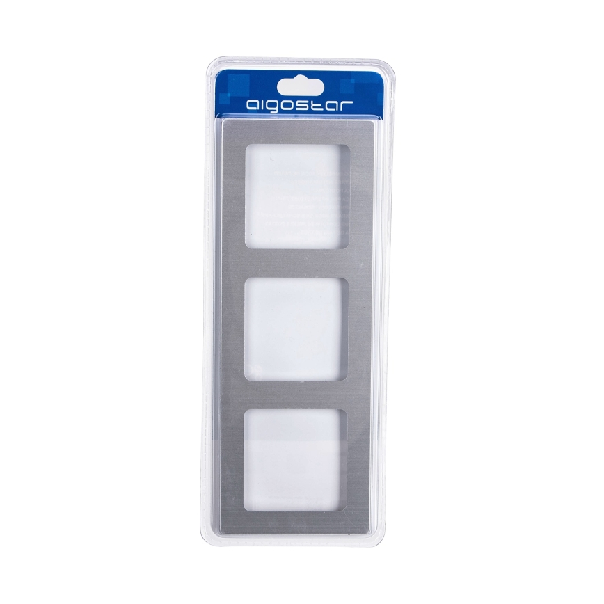 Aigostar - Cornice tripla in alluminio argento