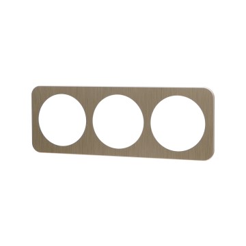 Aigostar - Cornice tripla in alluminio dorato