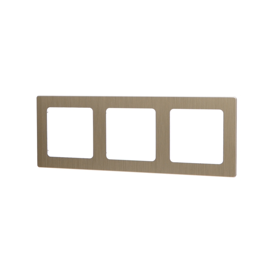Aigostar - Cornice tripla in alluminio, finitura oro