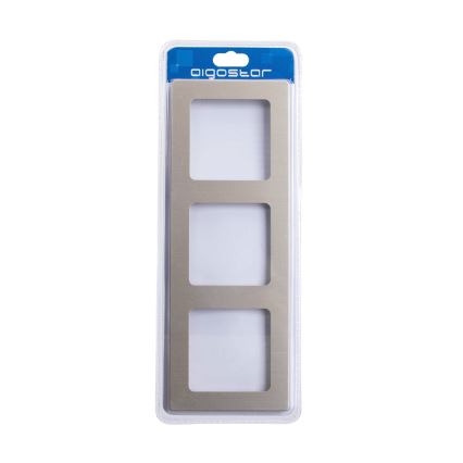Aigostar - Cornice tripla in alluminio, finitura oro