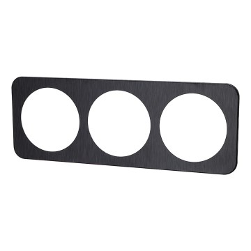 Aigostar - Cornice tripla in alluminio nera