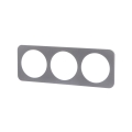 Aigostar - Cornice tripla in plastica argento