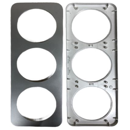 Aigostar - Cornice tripla in plastica argento