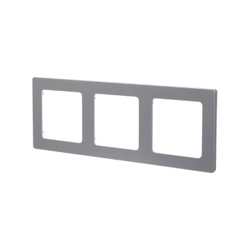 Aigostar - Cornice tripla in plastica, color argento