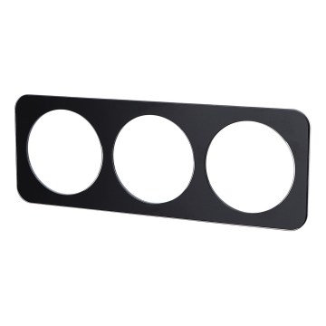 Aigostar - Cornice tripla in vetro nero