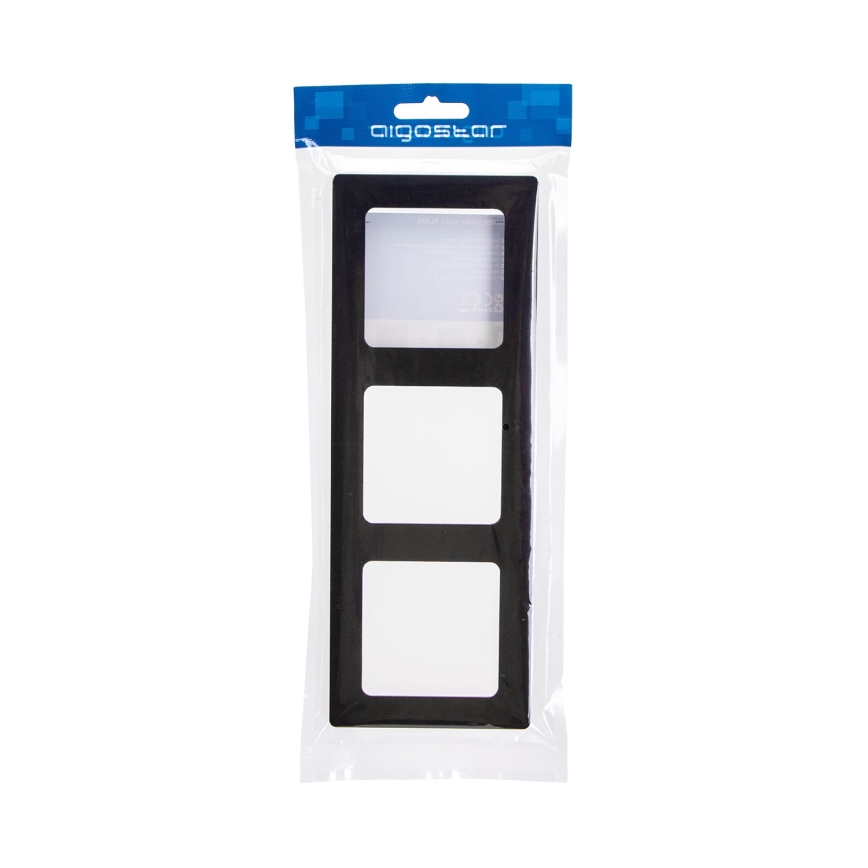 Aigostar - Cornice tripla in plastica nera