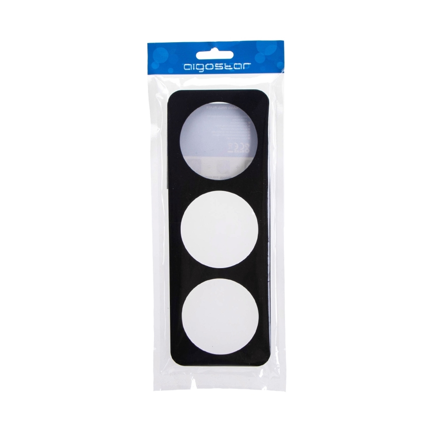 Aigostar - Cornice tripla in plastica nera