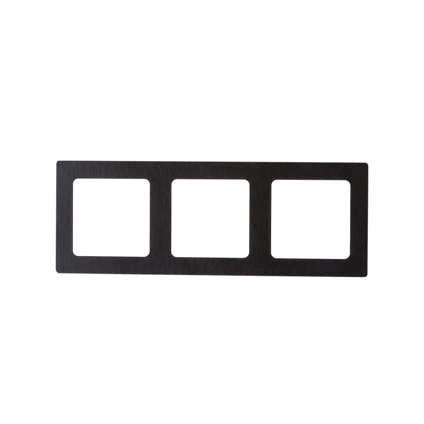 Aigostar - Cornice tripla in alluminio, nera