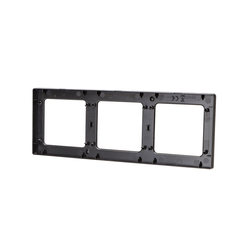 Aigostar - Cornice tripla in alluminio, nera