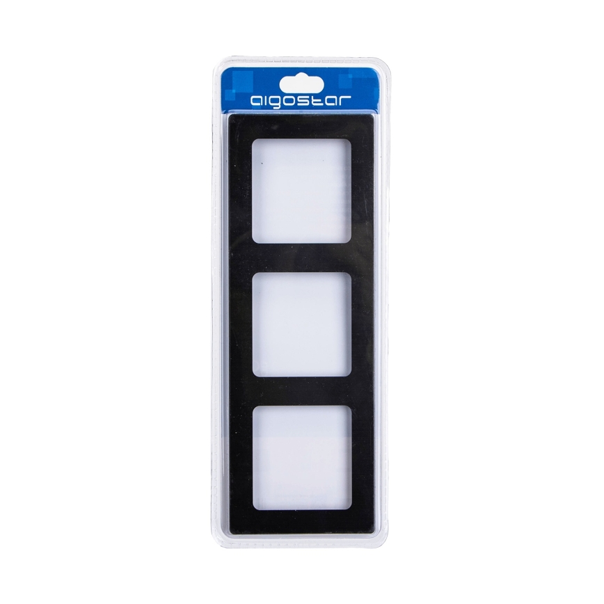 Aigostar - Cornice tripla in alluminio, nera