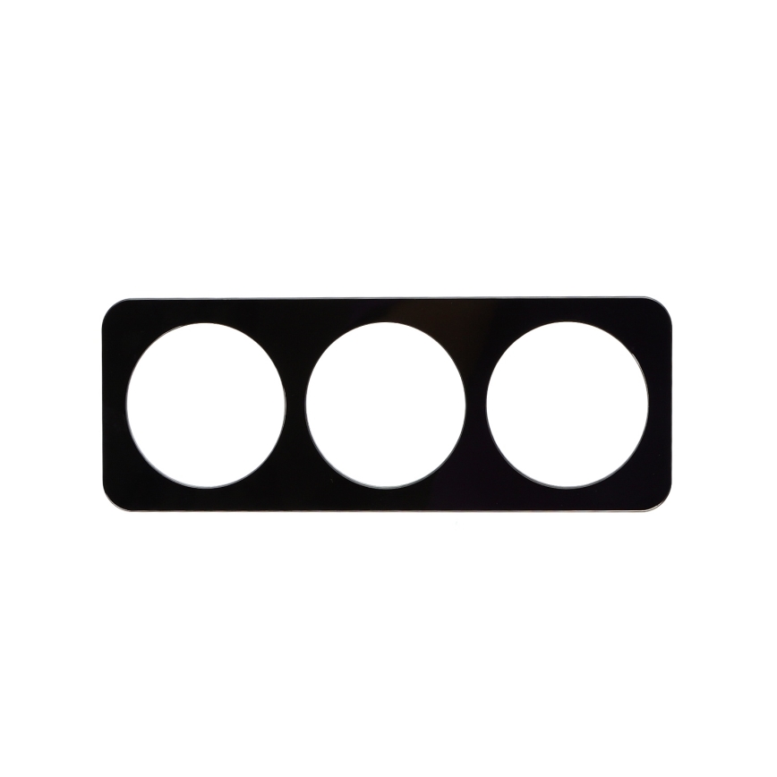 Aigostar - Cornice tripla in vetro nero