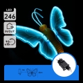 Aigostar - Decorazione LED da esterno 246xLED/9W/230V 42 cm IP44 farfalla/blu