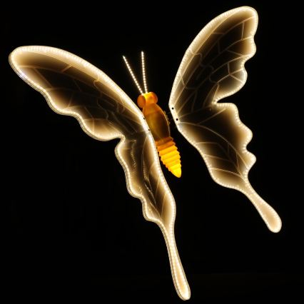 Aigostar - Decorazione LED per esterni 558xLED 90 cm IP44 farfalla/bianco caldo