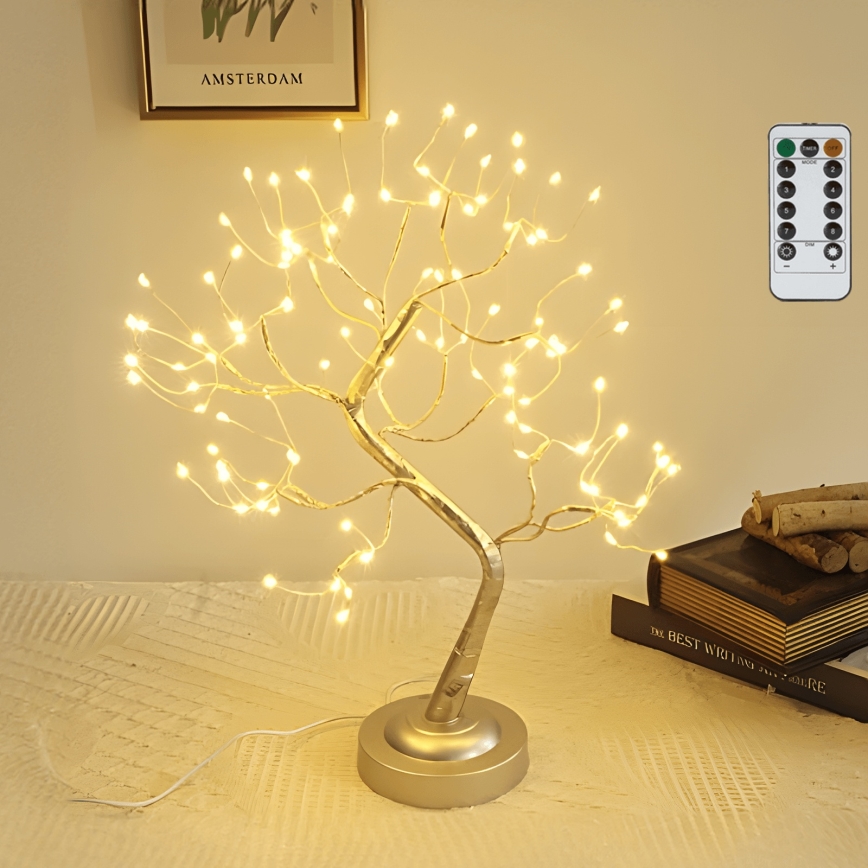 Aigostar - Decorazione natalizia a LED 108xLED/3xAA/8 funzioni 45cm bianco caldo