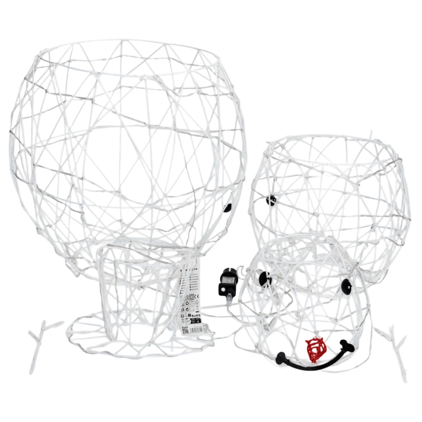 Aigostar - Decorazione natalizia a LED per esterno 3,6W/31/230V 6500K 120cm IP44 pupazzo di neve