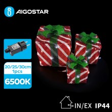 Aigostar- Decorazione natalizia a LED per esterno 3,6W/31/230V 6500K 20/25/30cm IP44 regali