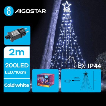Aigostar - Decorazione natalizia a LED per esterno LED/3,6W/230V 2m IP44 bianco freddo