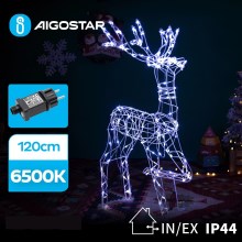 Aigostar - Decorazione natalizia a LED per esterno LED/3,6W/31/230V 6500K 120 cm IP44 renna