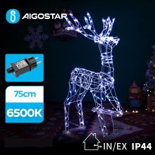 Aigostar - Decorazione natalizia a LED per esterno LED/3,6W/31/230V 6500K 75 cm IP44 renna