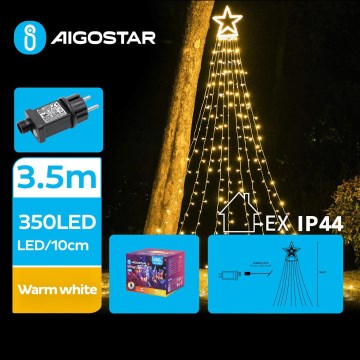 Aigostar - Decorazione natalizia a LED per esterno LED/6W/230V 3,5m IP44 bianco caldo
