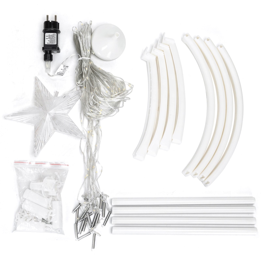Aigostar - Decorazione natalizia da esterno a LED/3,6W/230V 150 cm IP44 bianco freddo