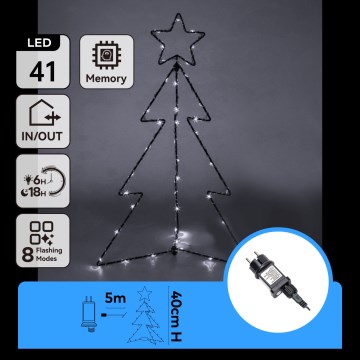 Aigostar - Decorazione natalizia da esterno LED/3,6W/230V 40 cm IP44 bianco freddo