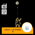 Aigostar - Decorazione natalizia LED 10xLED/3xAAA Babbo Natale 20 cm