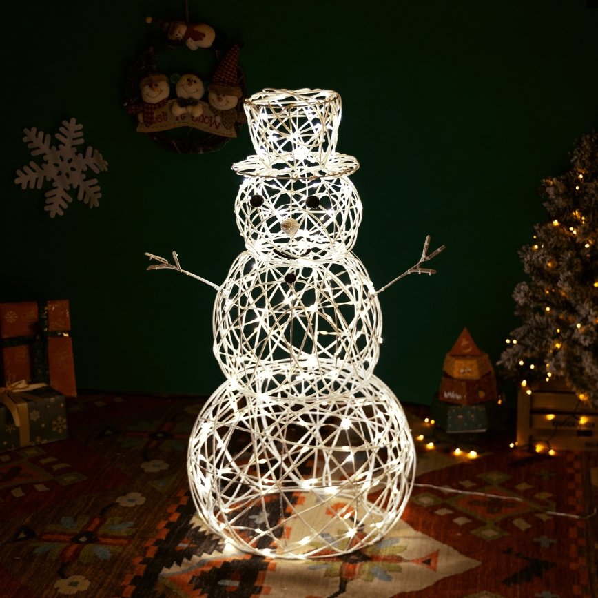 Aigostar - Decorazione natalizia LED da esterno 3,6W/31/230V 2700K 120 cm IP44 - pupazzo di neve
