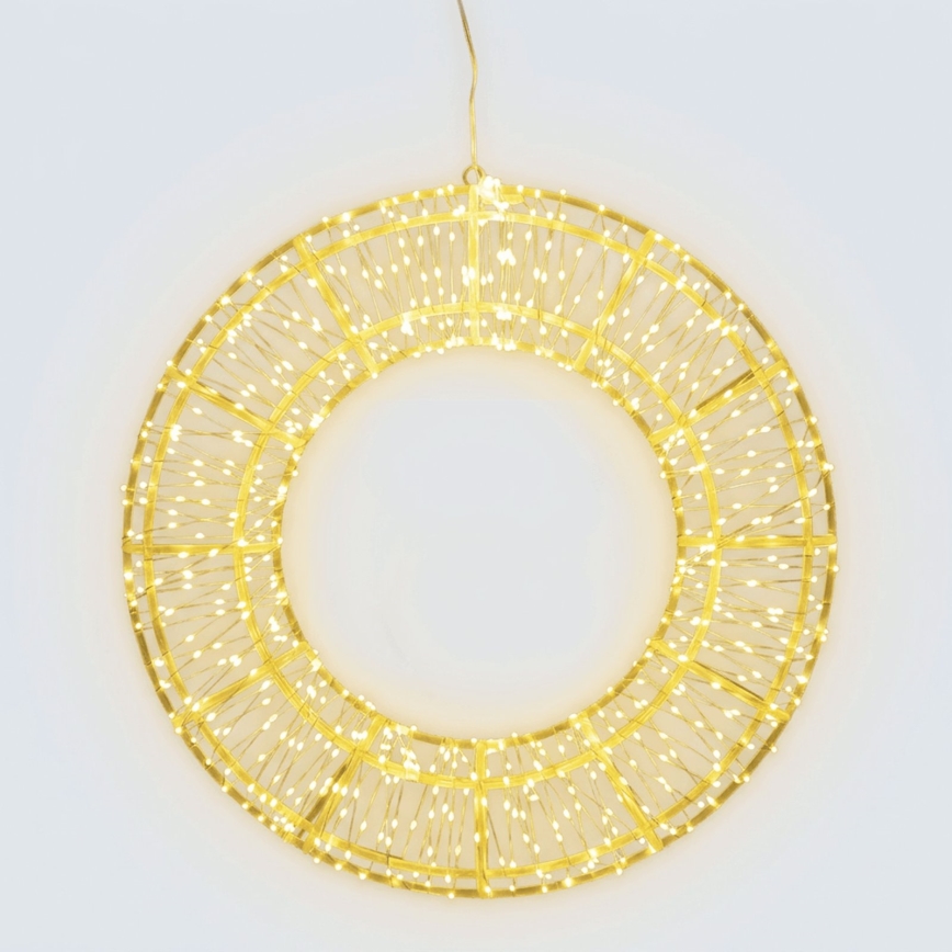 Aigostar - Decorazione natalizia da esterno a LED 540xLED/6W/230V IP44 bianco caldo 45 cm cerchio