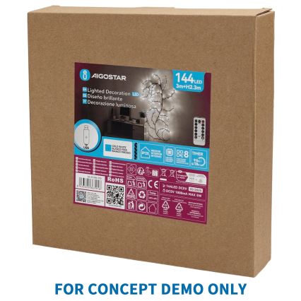 Aigostar - Decorazione natalizia da esterno a LED 540xLED/6W/230V IP44 bianco caldo 45 cm cerchio