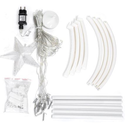Aigostar - Decorazione natalizia LED da esterno LED/3,6W/230V 180 cm IP44 bianco freddo